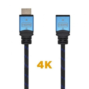 ALARGADOR AISENS HDMI MACHO A HDMI HEMBRA 3M NEGRO/AZUL A120