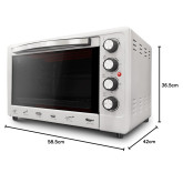 HORNO ELECTRICO DE 48L DE CAPACIDAD GRUNKEL HR-48 SILVER