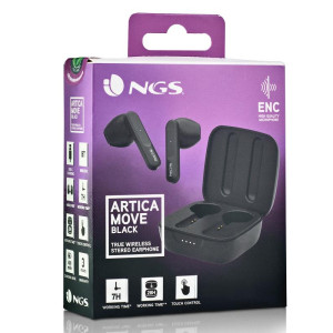 AURICULAR NGS ARTICA MOVE BLUETOOTH ESTUCHE CARGA NEGRO