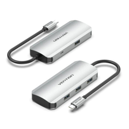 HUB VENTION  USB TIPO-C /4XUSB/ 1XMICRO USB PD TNAHB 