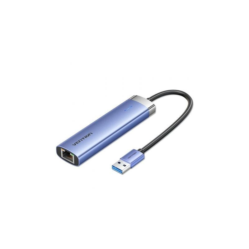 HUB VENTION  USB 3.0 3XUSB 1XRJ45 1XUSB TIPO-C PD TGFSB AZUL