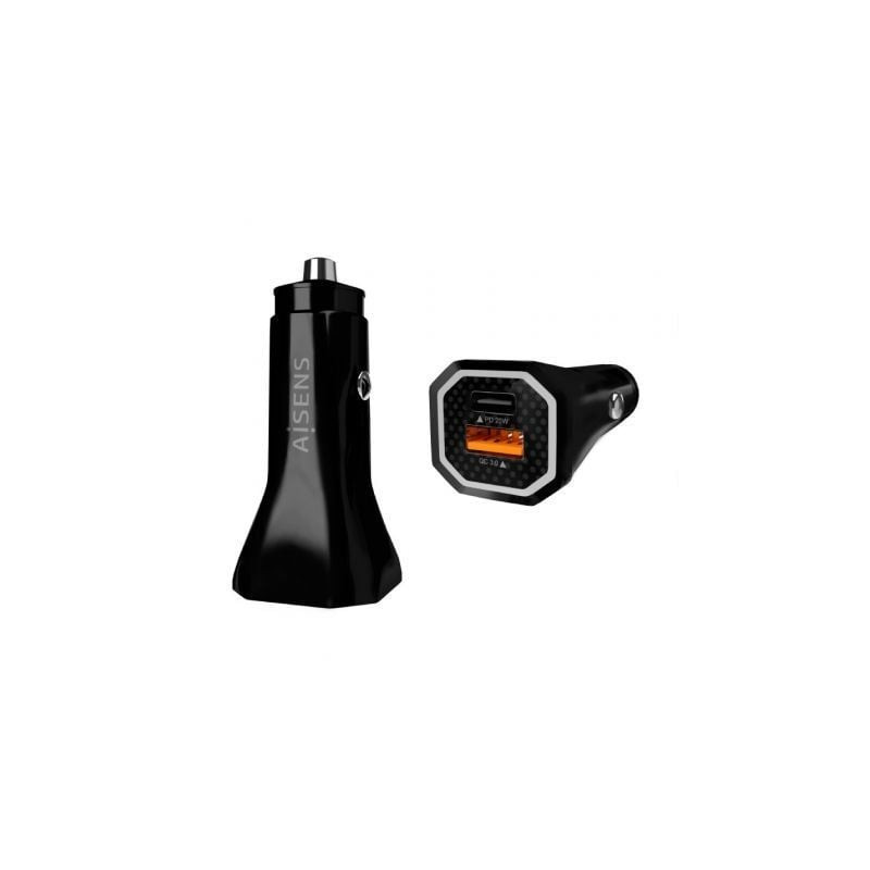 CARGADOR DE COCHE AISENS ASCH-CAR2PQC-BK 1XUSB-TIPO C 1XUS