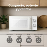 MICROONDAS CON GRILL DE 20L DE CAPACIDAD GRUNKEL MWG-20MG