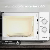 MICROONDAS 25L CAPACIDAD GRUNKEL 850W BLANCO/NEGRO MW-25EASY