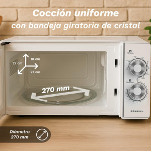 MICROONDAS CON GRILL DE 25L DE CAPACIDAD GRUNKEL MWG-25MG