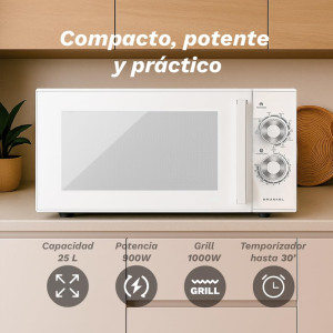 MICROONDAS CON GRILL DE 25L DE CAPACIDAD GRUNKEL MWG-25MG