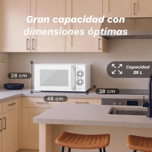 MICROONDAS CON GRILL DE 25L DE CAPACIDAD GRUNKEL MWG-25MG