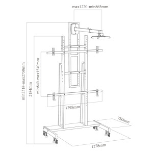 SOPORTE MOVIL APPROX PARA PIZARRA-PROYECTOR BLAN APPIBSTD