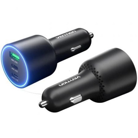 CARGADOR DE COCHE VENTION FFQB0  2XUSB-TIPO C/ 1XUSB/ 100W