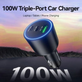 CARGADOR DE COCHE VENTION FFQB0  2XUSB-TIPO C/ 1XUSB/ 100W