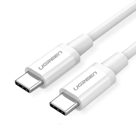 CABLE USB TIPO C/TIPO C M/M ABS COVER- 1M BLANCO - UGREEN