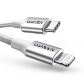 CABLE USB TIPO C A LIGHTNING MACHO 1M SILVER UGREEN