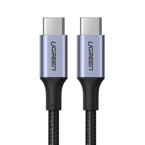 CABLE USB TIPO C/TIPO C - 1.5M ALUM GRAY 100W - UGREEN