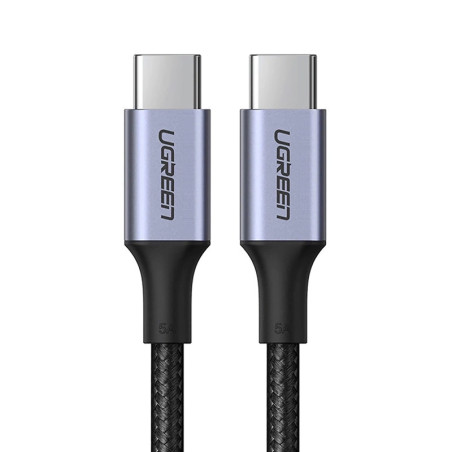 CABLE USB TIPO C/TIPO C - 1.5M ALUM GRAY 100W - UGREEN