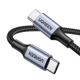 CABLE USB TIPO C/TIPO C - 1.5M ALUM GRAY 100W - UGREEN