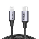 CABLE USB TIPO C A LIGHTNING MACHO 1M NEGRO UGREEN