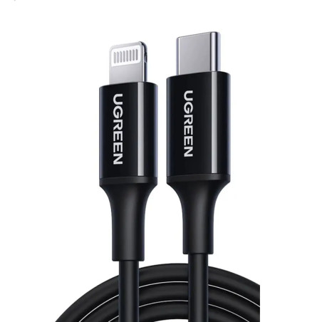 CABLE USB TIPO C A LIGHTNING MACHO 2M NEGRO UGREEN