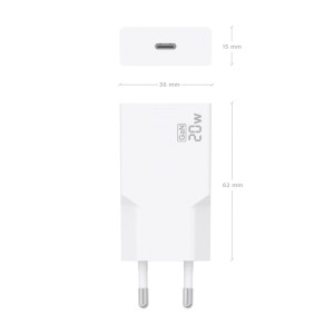 CARGADOR AISENS PARED GAN A110-0997 1XUSB TIPO-C 20W BLANCO