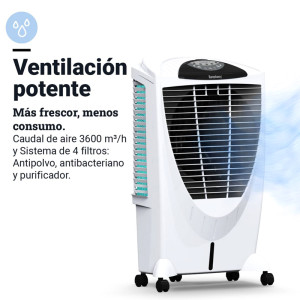 CLIMATIZADOR EVAP. MEC. 56L 190W 3600M3/H BLANCO/GRIS