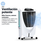 CLIMATIZADOR EVAP. MEC. 56L 190W 3600M3/H BLANCO/GRIS
