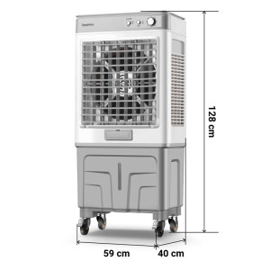 CLIMATIZADOR EVAP. MEC. 80L 200W 9000M3/H BLANCO/GRIS