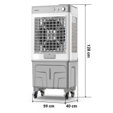 CLIMATIZADOR EVAP. MEC. 80L 200W 9000M3/H BLANCO/GRIS