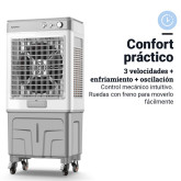 CLIMATIZADOR EVAP. MEC. 80L 200W 9000M3/H BLANCO/GRIS