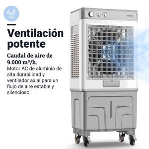 CLIMATIZADOR EVAP. MEC. 80L 200W 9000M3/H BLANCO/GRIS