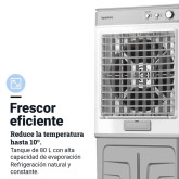 CLIMATIZADOR EVAP. MEC. 80L 200W 9000M3/H BLANCO/GRIS