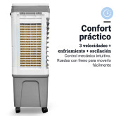 CLIMATIZADOR EVAP. MEC. 35L 80W 3000M3/H BLANCO/GRIS