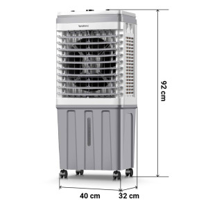 CLIMATIZADOR EVAP. MEC. 35L 80W 3000M3/H BLANCO/GRIS