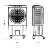 CLIMATIZADOR MECÁNICO 72L 210W 6000M3/H GRIS/BLANCO