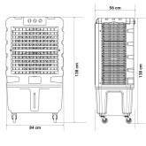 CLIMATIZADOR MECÁNICO 120L 400W 10000M3/H GRIS/BLANCO