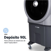 CLIMATIZADOR MECÁNICO 90L 300W 10000M3/H GRIS/BLANCO