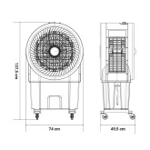 CLIMATIZADOR MECÁNICO 90L 300W 10000M3/H GRIS/BLANCO