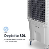 CLIMATIZADOR MECÁNICO 80L 210W 6000M3/H GRIS/BLANCO