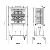 CLIMATIZADOR MECÁNICO 80L 210W 6000M3/H GRIS/BLANCO