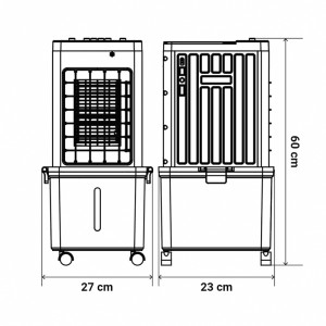 CLIMATIZADOR EVAP. TÁCTIL 12L 65W 900M3/H BLANCO/NEGRO