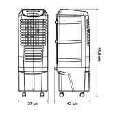 CLIMATIZADOR MECÁNICO 25L 120W 4000M3/H BLANCO