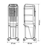 CLIMATIZADOR MECÁNICO 40L 120W 4000M3/H BLANCO