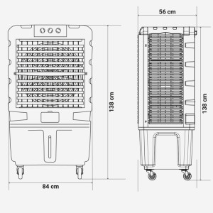 CLIMATIZADOR MECÁNICO 120L 750W 12000M3/H GRIS/BLANCO