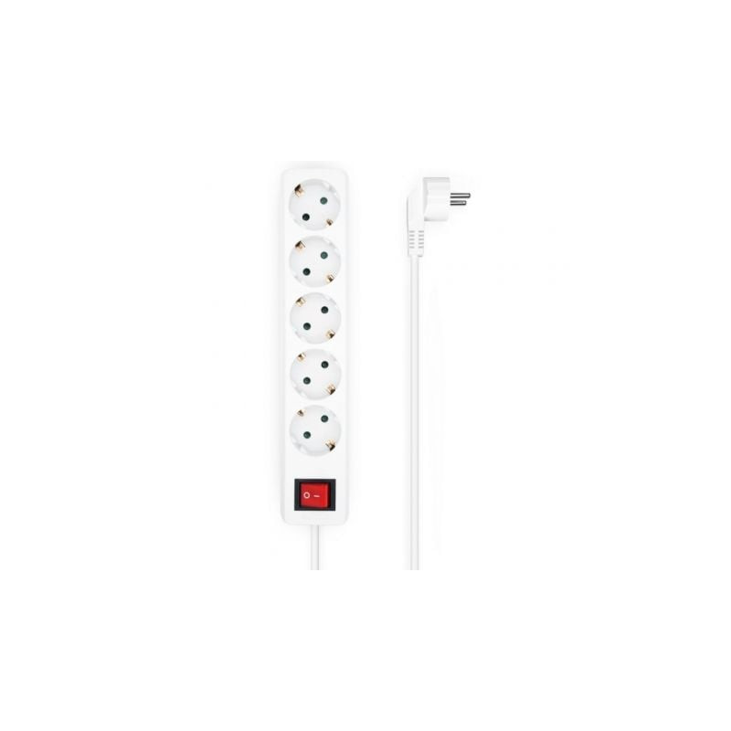 REGLETA AISENS BLANCA 5 TOMAS INTERRUPTOR 1.4M 