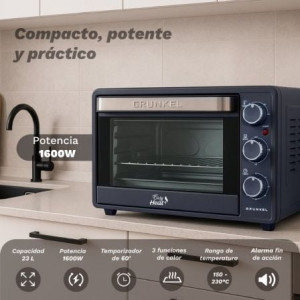 HORNO ELECTRICO 23L CAPACIDAD GRUNKEL HR-23EASY