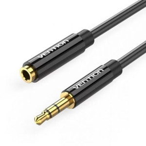 CABLE VENTION ESTÉREO JACK 3.5 MACHO/JACK 3.5 HEMBRA 1M NEGR