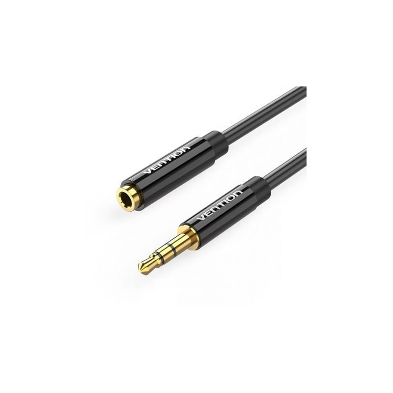 CABLE VENTION ESTÉREO JACK 3.5 MACHO/JACK 3.5 HEMBRA 1M NEGR
