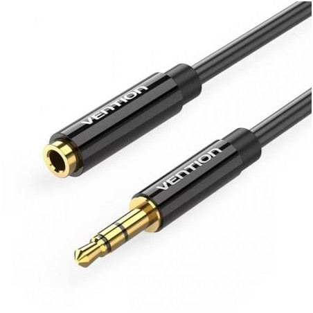 CABLE VENTION ESTÉREO JACK 3.5 MACHO/JACK 3.5 HEMBRA 1M NEGR