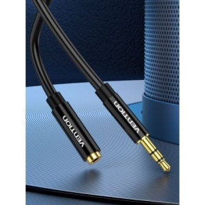 CABLE VENTION ESTÉREO JACK 3.5 MACHO/JACK 3.5 HEMBRA 1M NEGR