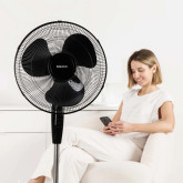 VENTILADOR PIE GRECO TAURUS 16CR ELEGANCE 45W 3V 3 ASP NEGRO