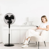 VENTILADOR PIE GRECO TAURUS 16CR ELEGANCE 45W 3V 3 ASP NEGRO