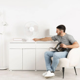 VENTILADOR PIE GRECO TAURUS  16 45W 3 VEL. 3 ASPAS BLANCO